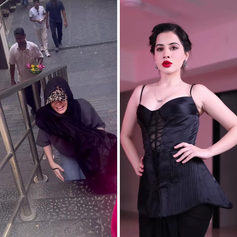 Uorfi Javed offered her prayers to Babulnath temple in Mumbai