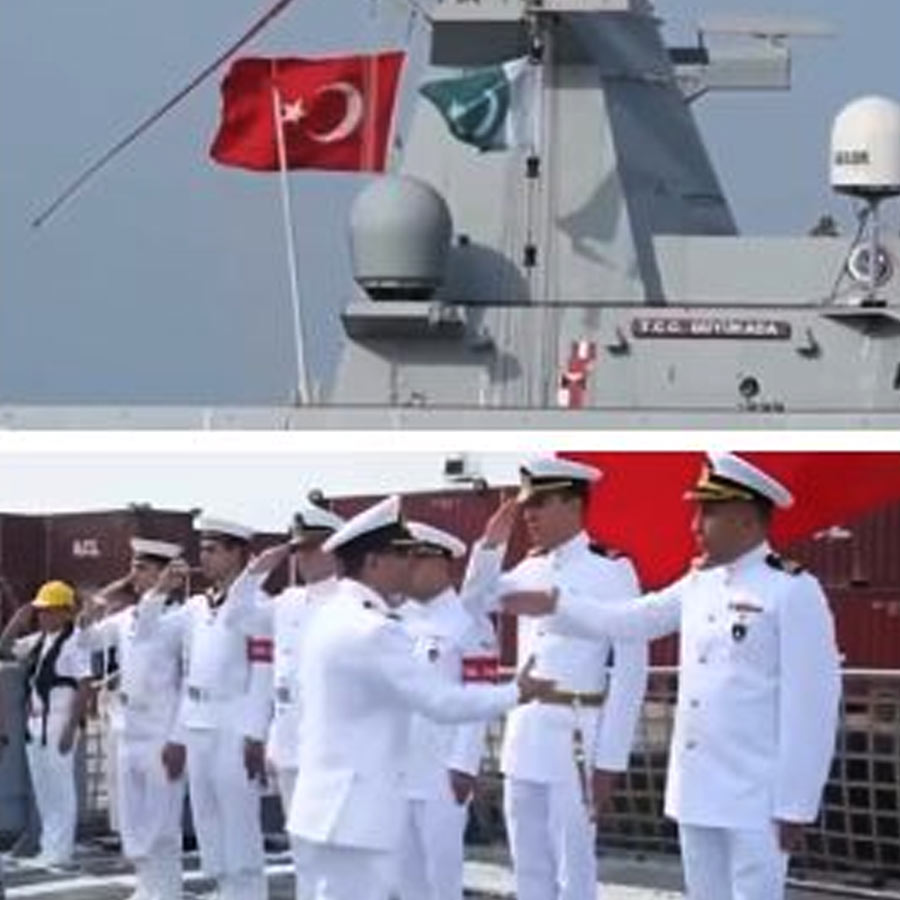 Navy Ship of Turkey TCG BUYUKADA arrives at Karachi Port amid tensions Between India and Pakistan