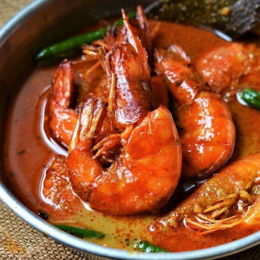 A recipe of prawn made with special aromatic bengali bhaja mosla dgtl