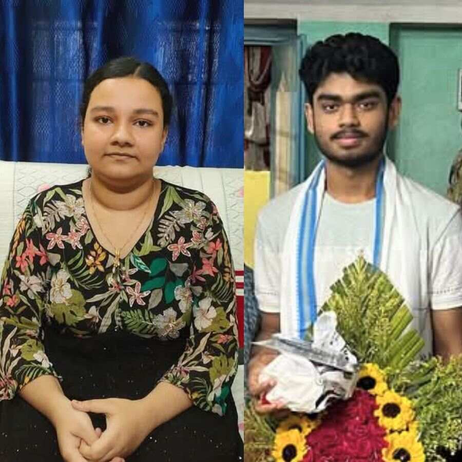 WB HS 2025 Toppers Tanay Tikadar and Anushka Sharma.