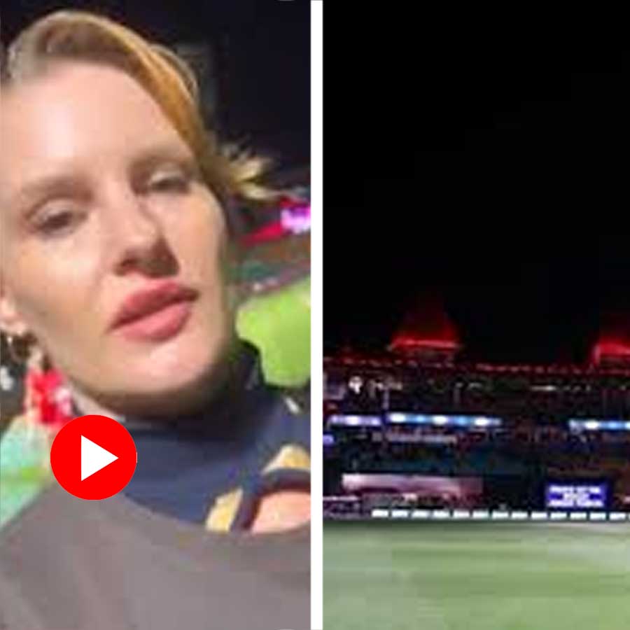 Video of a cheer leader after Punjab kings and Delhi capitals match called off