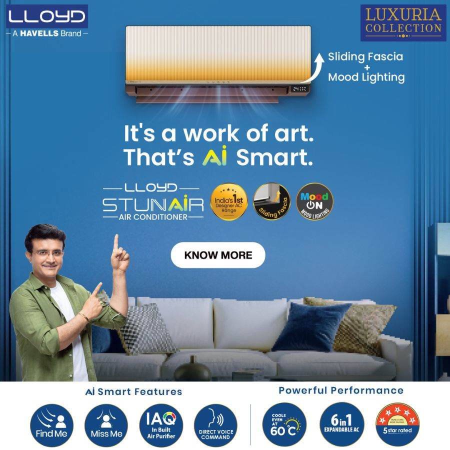 Lloyd launches a new-generation AI AC that automatically controls room temperature without any manual settings dgtl