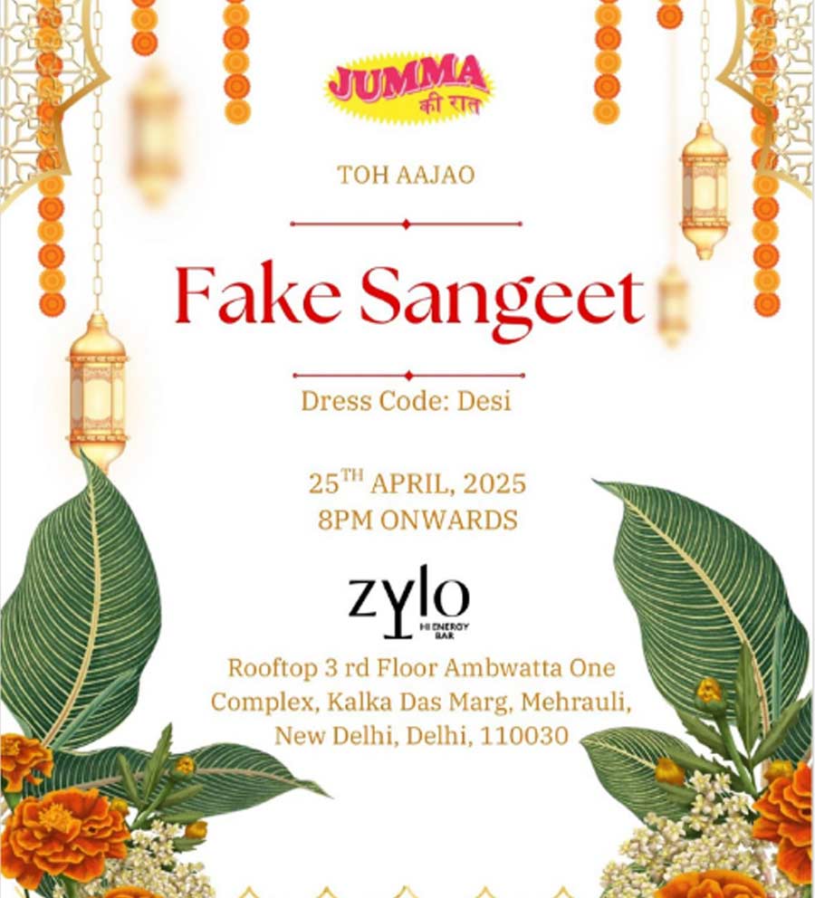 Is Kolkata ready for a fake wedding sangeet party like the one hosted in Delhi recently