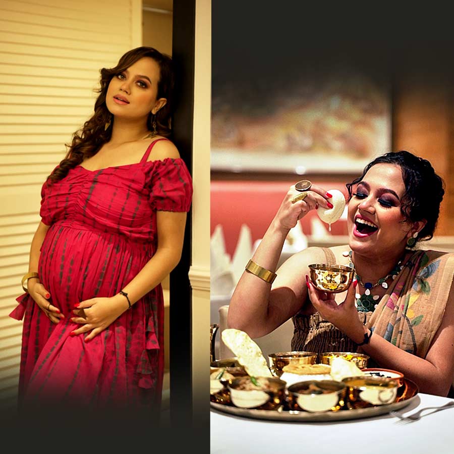 An exclusive photo shoot and baby shower session with actress Ahona Dutta
