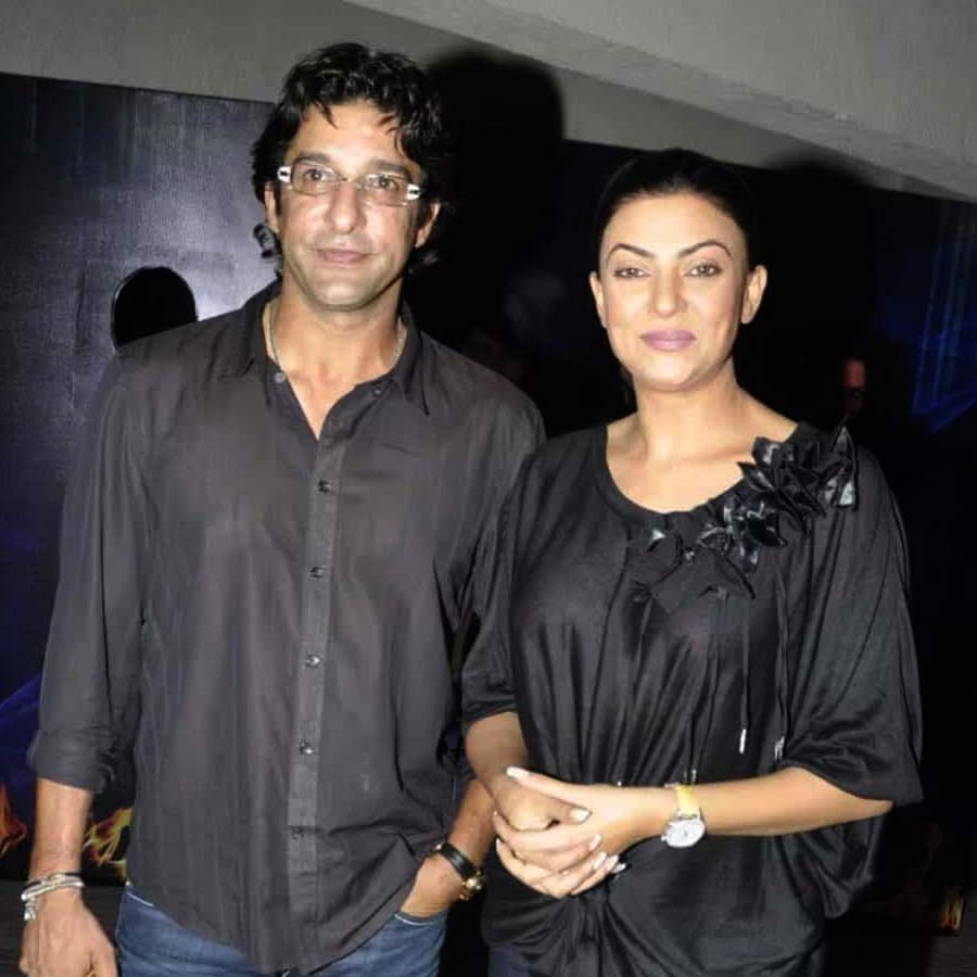 Wasim Akram and Sushmita Sen
