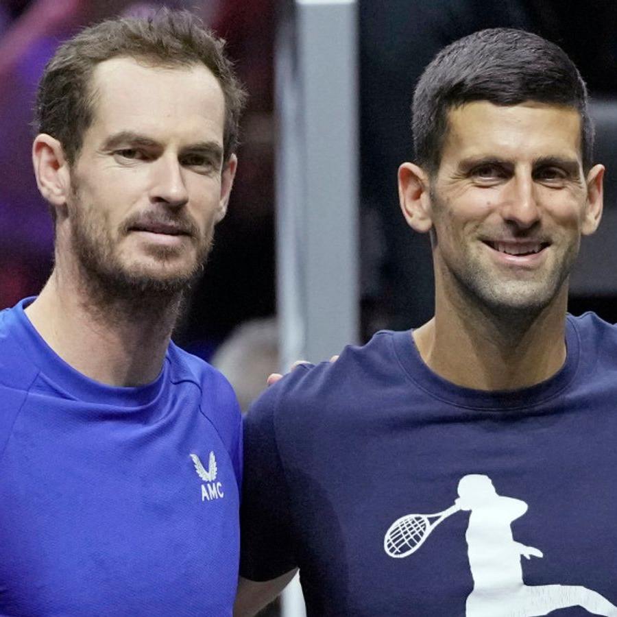 Picture of Andy Murray and Novak Djokovic