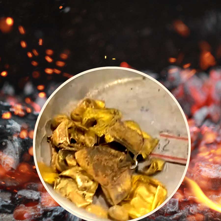 gold teeth left behind in ashes