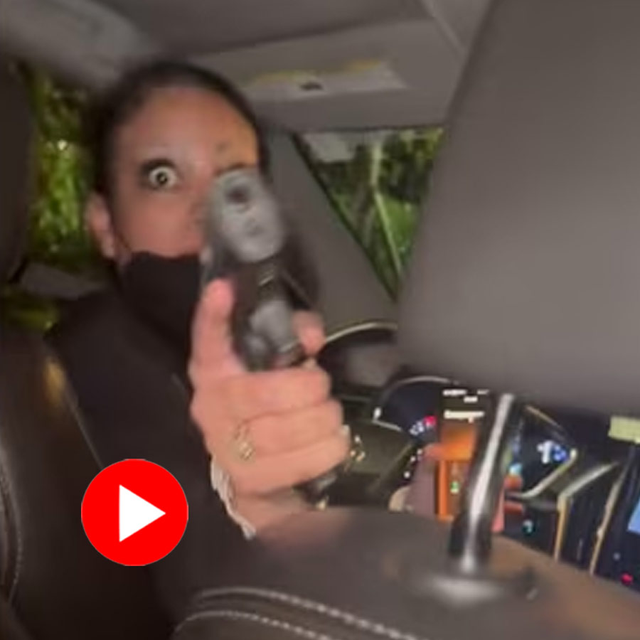Video of app cab driver pointing gun towards passengers, police investigating