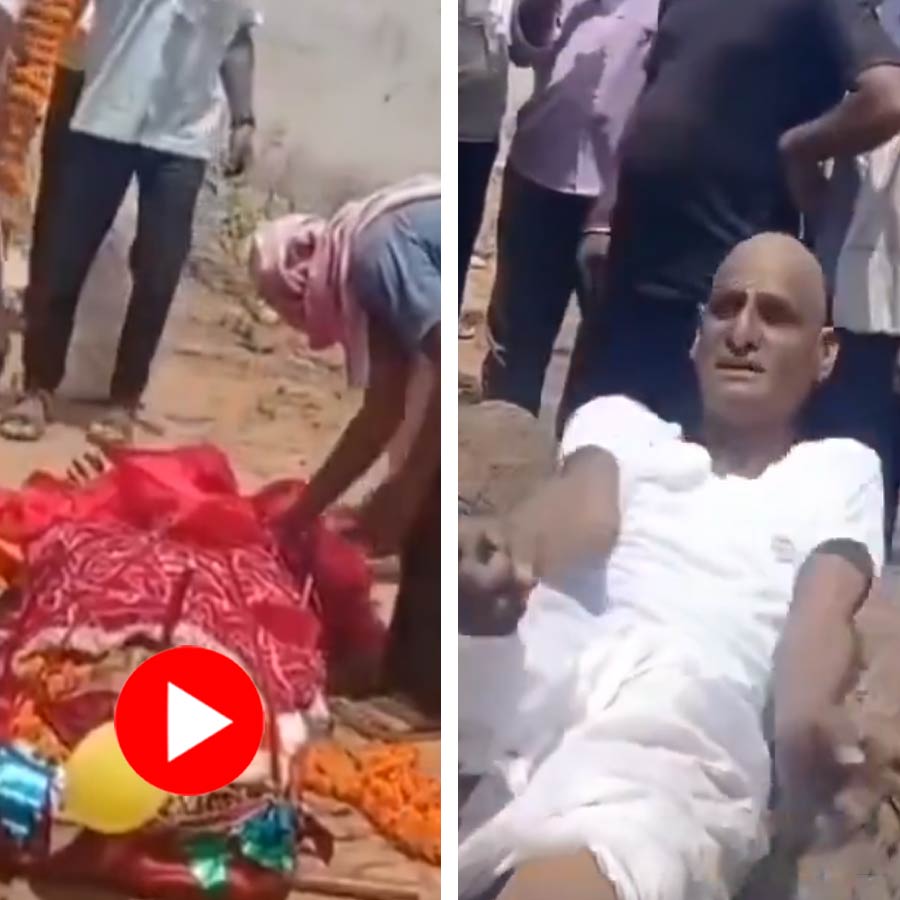 Video of man lie down on pyre demanding dead mother’s jewellery in Rajasthan