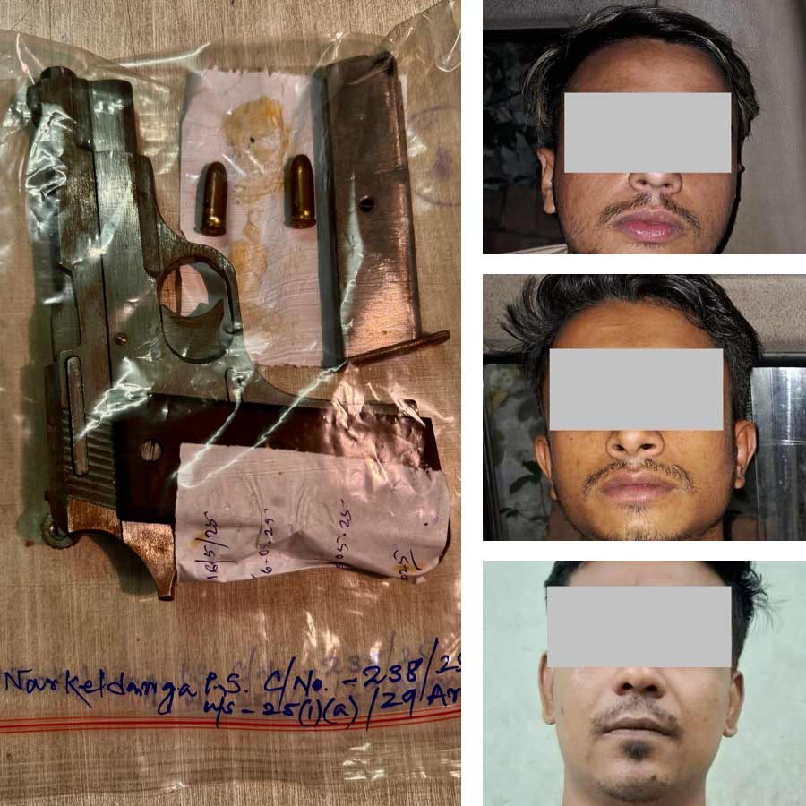 Fire arms seized from two different places of Kolkata and three arrested by police on Friday dgtl