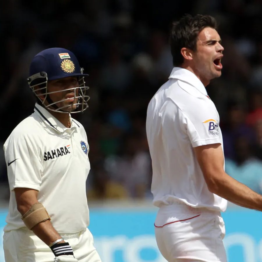 Picture of Sachin Tendulkar and James Anderson