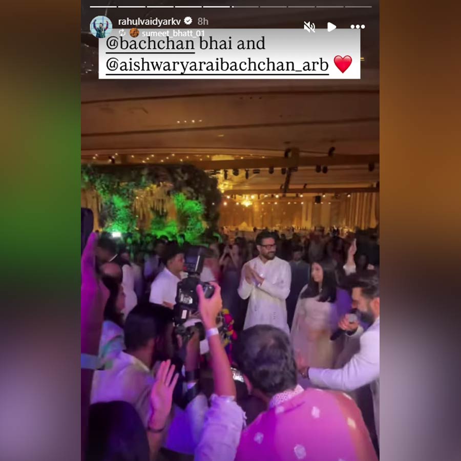 রাহুল বৈদ্যের ইনস্টাগ্রাম স্টোরি।