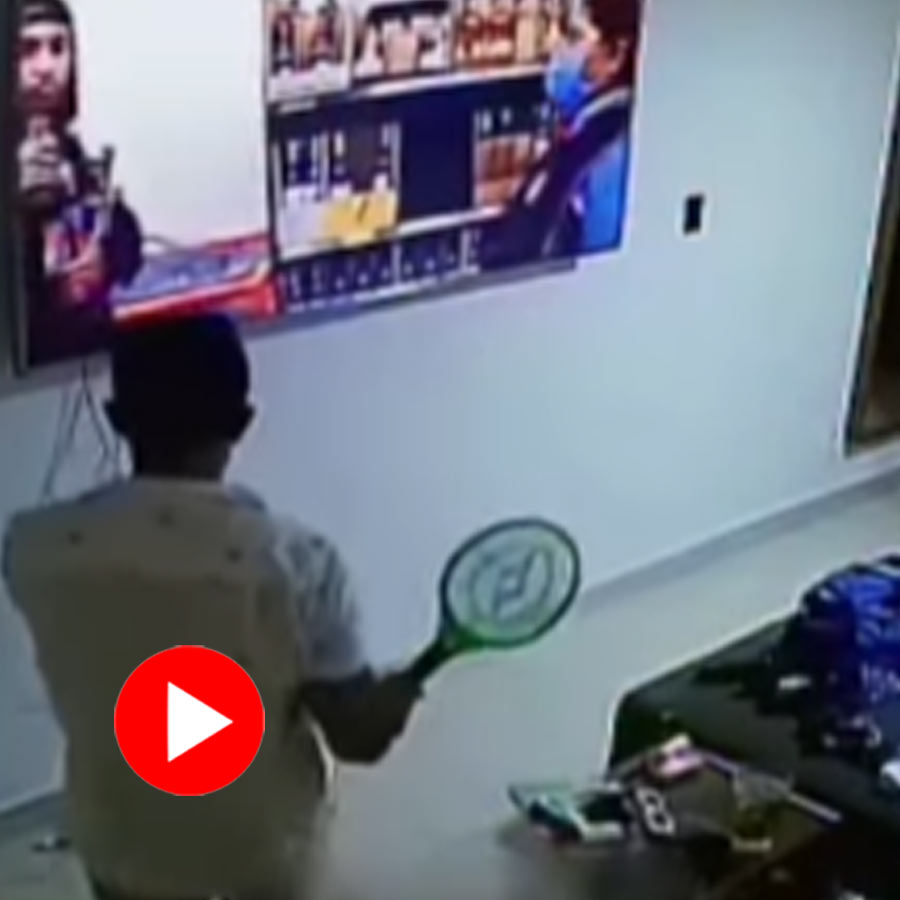 Man breaks costly television set while trying to catch a mosquito, video goes viral