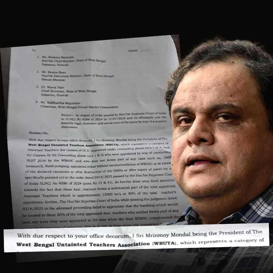 An organization of unemployed teachers is supporting the government's legal action, claims Bratya Basu dgtl