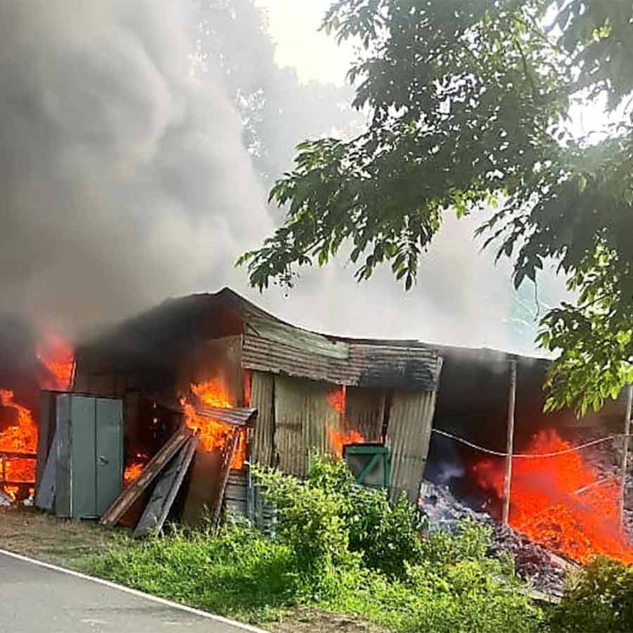 huge loss expected after a fire accident in a warehouse at ranaghat