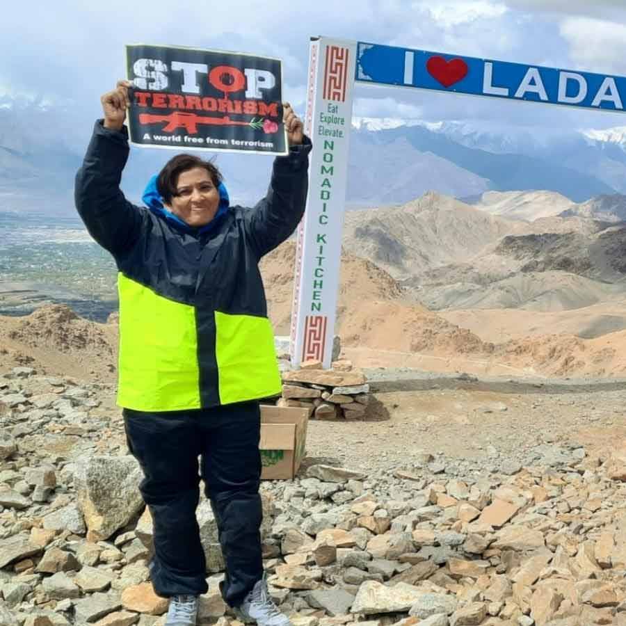 Teacher's message to stop terrorism in blood-soaked Kashmir