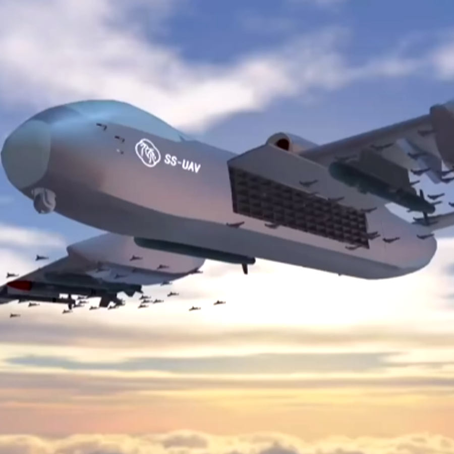 Super-high-altitude UAV of china with ability to release up to 100 units of small drones