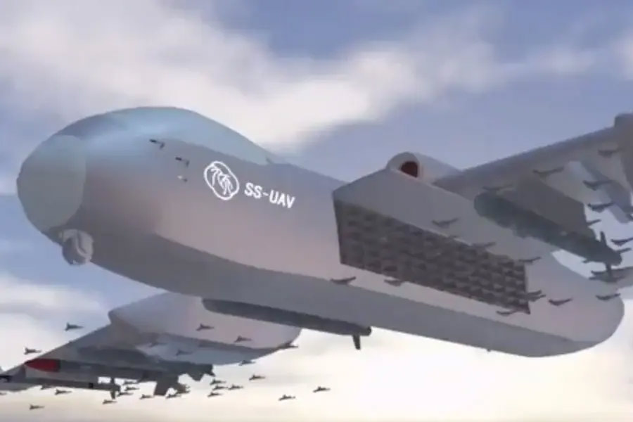 Super-high-altitude UAV of china with ability to release up to 100 units of small drones