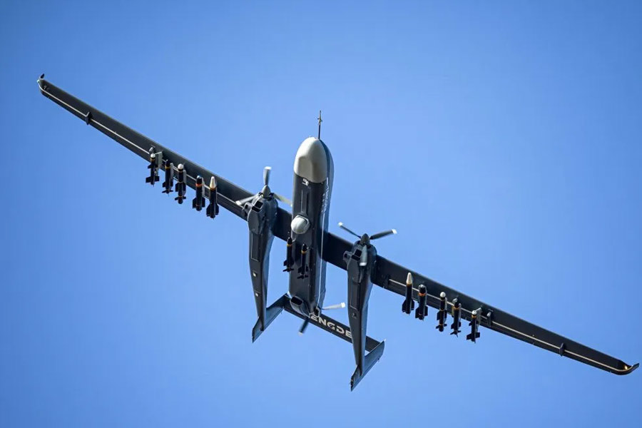 Super-high-altitude UAV of china with ability to release up to 100 units of small drones