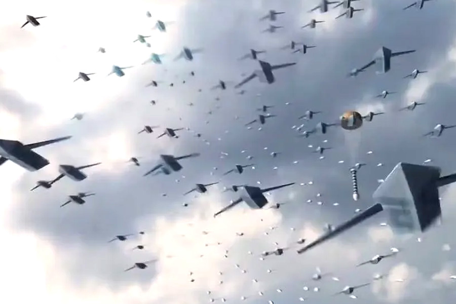 Super-high-altitude UAV of china with ability to release up to 100 units of small drones