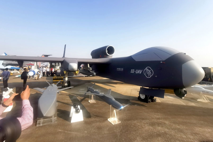 Super-high-altitude UAV of china with ability to release up to 100 units of small drones