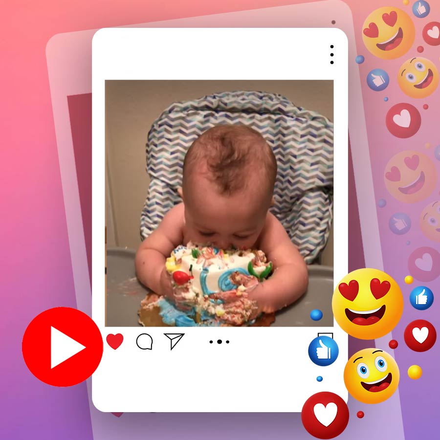 Video of kid rubbing his birthday cake on face goes viral dgtl