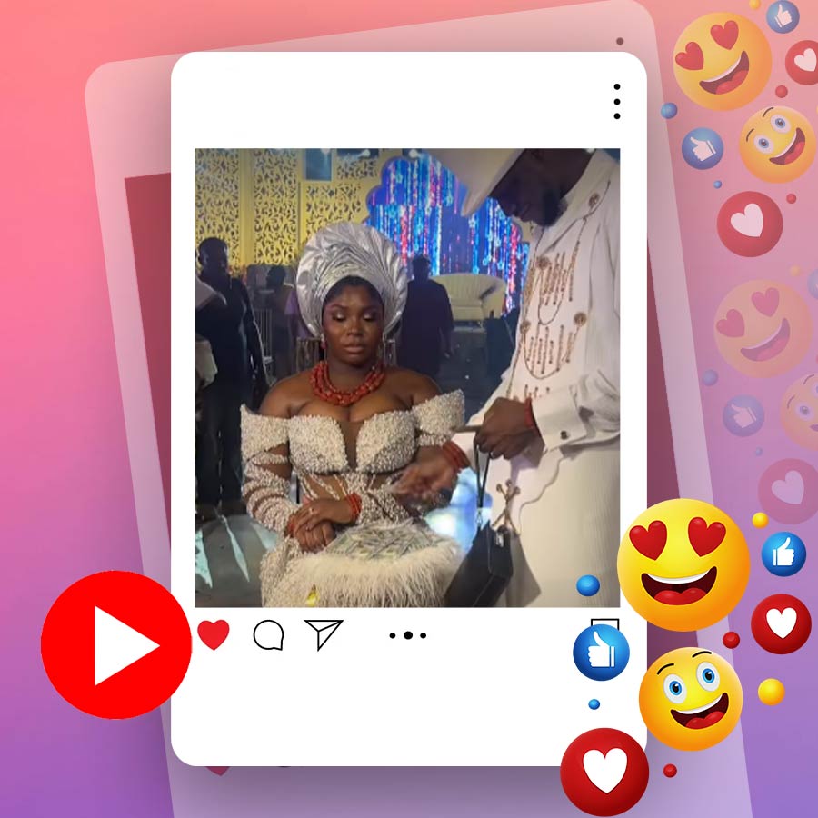 Video of groom giving money to his bride until she smiles goes viral dgtl