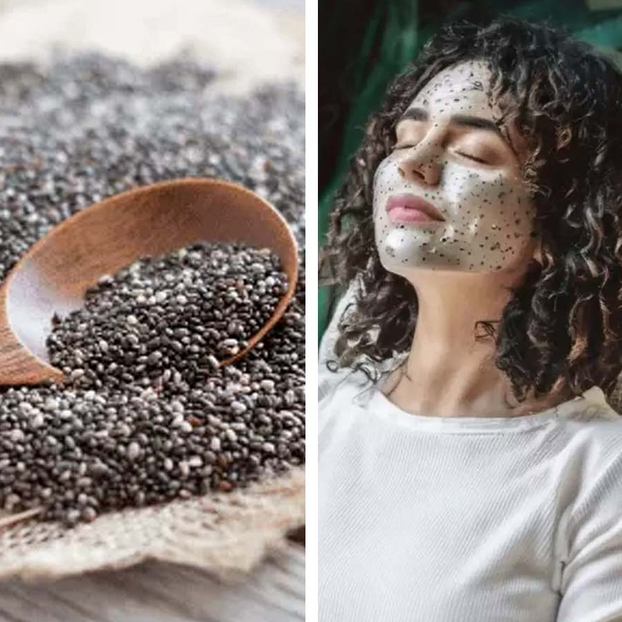 Chia seeds rice water mask is good for removing black heads dgtl