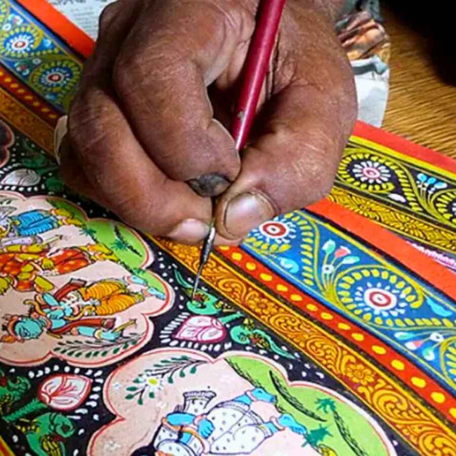 Rabindra Bharati University is researching on Patachitra Art.