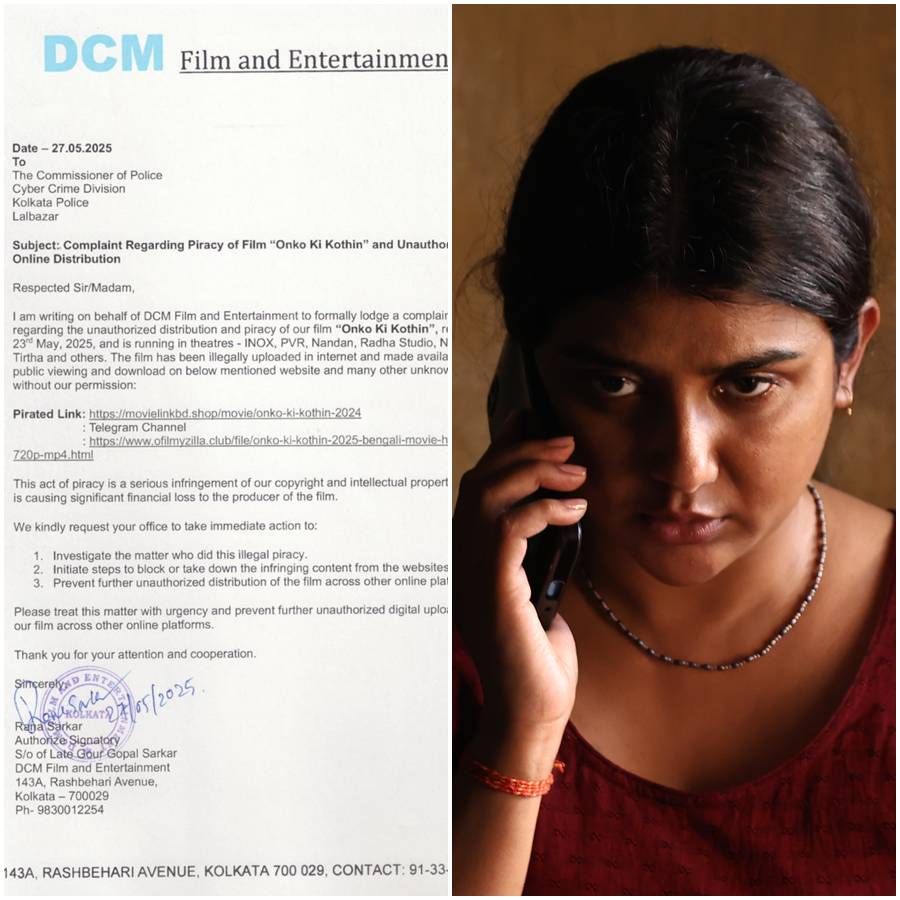 Producer Rana Sarkar has filed a written complaint to stop piracy of Onako Ki Kothin dgtl