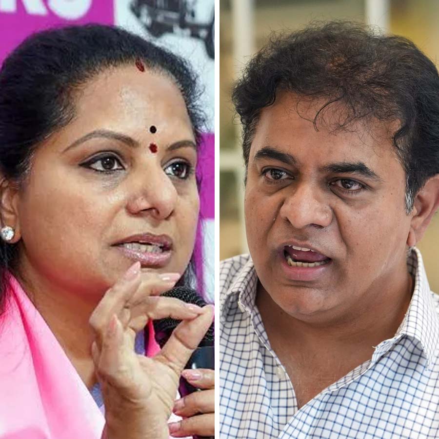 BRS leader K Kavitha attacked brother KTR on alleged attempts to merge party with BJP dgtl