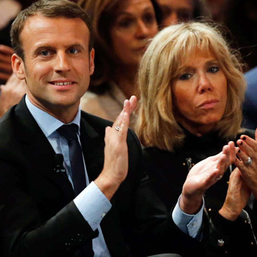 Emmanuel and Brigette Macron