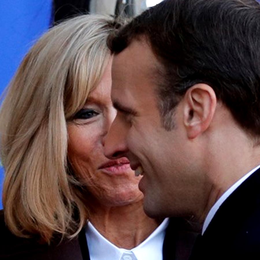 Emmanuel and Brigette Macron