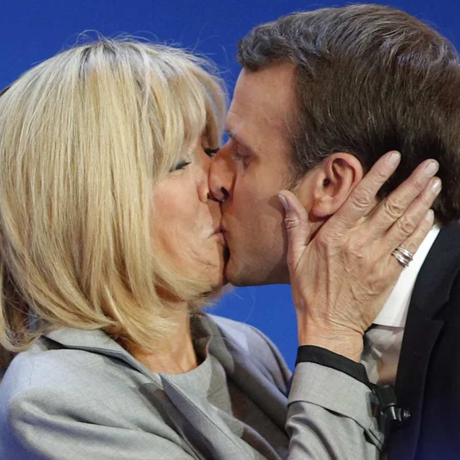 Emmanuel and Brigette Macron