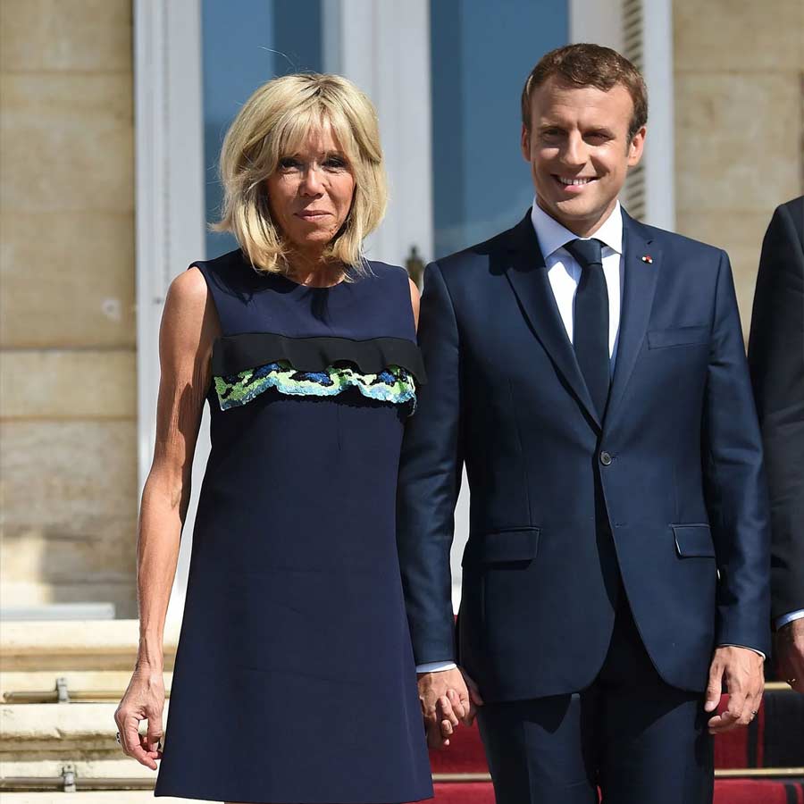 Emmanuel and Brigette Macron