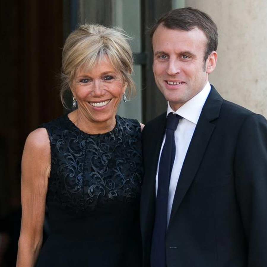 Emmanuel and Brigette Macron