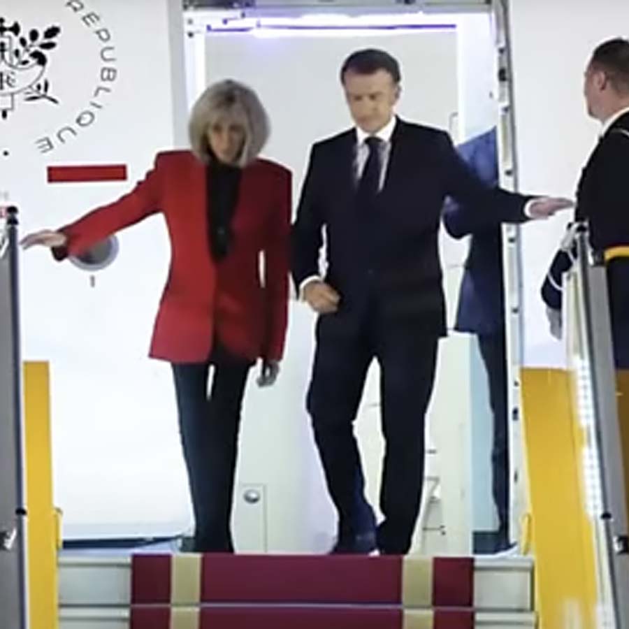 Emmanuel and Brigette Macron