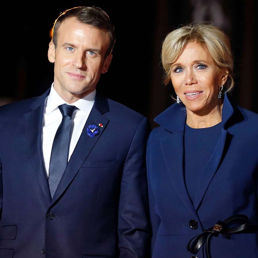 Emmanuel and Brigette Macron
