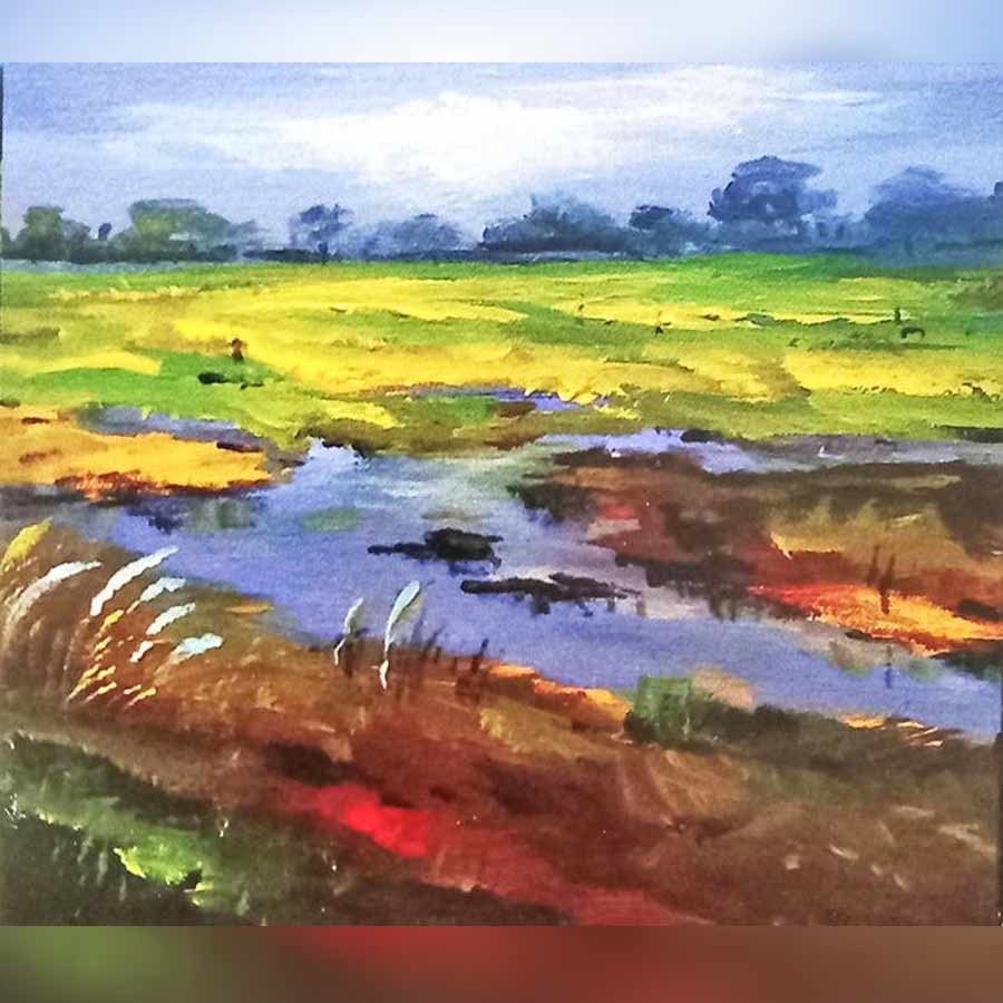 Review of an art exhibition on artworks of artist Badal Paul