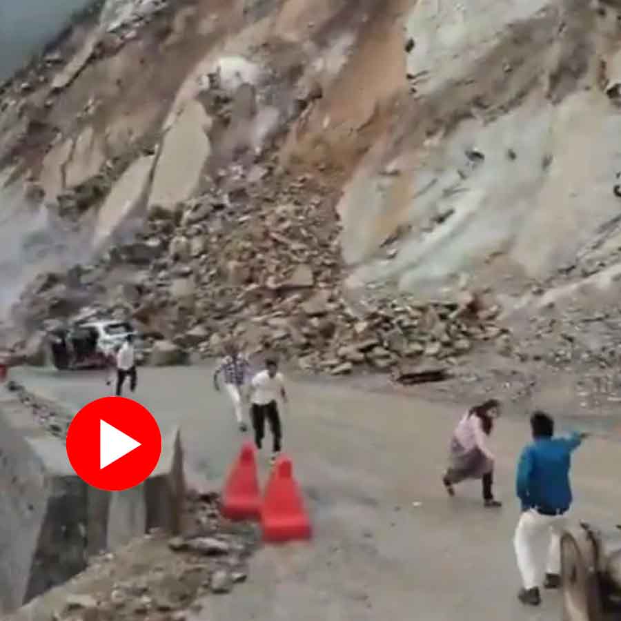 Passengers saved miraculously after sudden landslide hit car in Himachal Pradesh