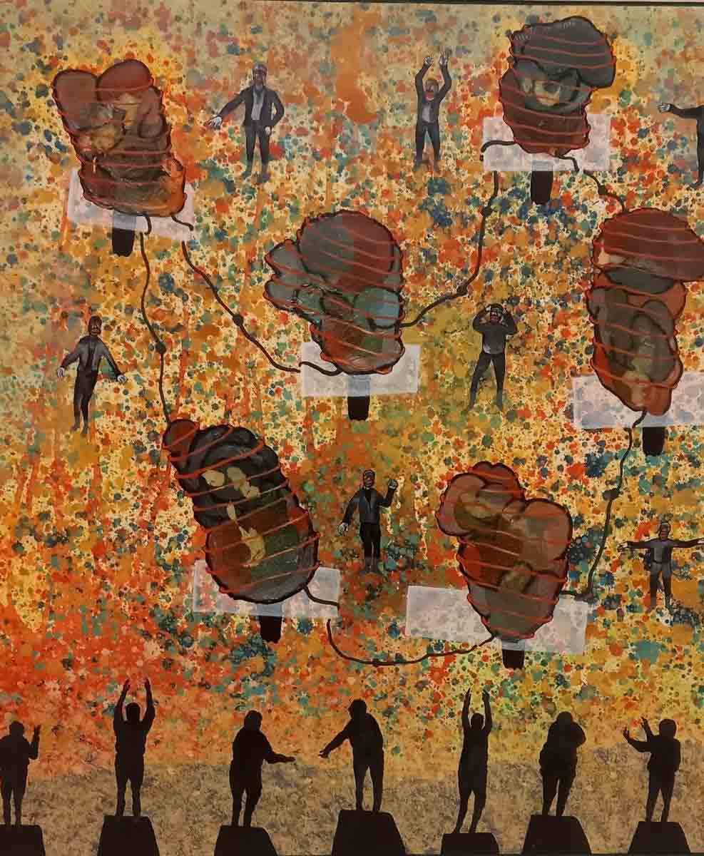 পুনরাবিষ্কার: ইমামি আর্ট গ্যালরিতে অরুণিমা চৌধুরী ও পার্থপ্রতিম দেবের প্রদর্শনীর চিত্রকর্ম।