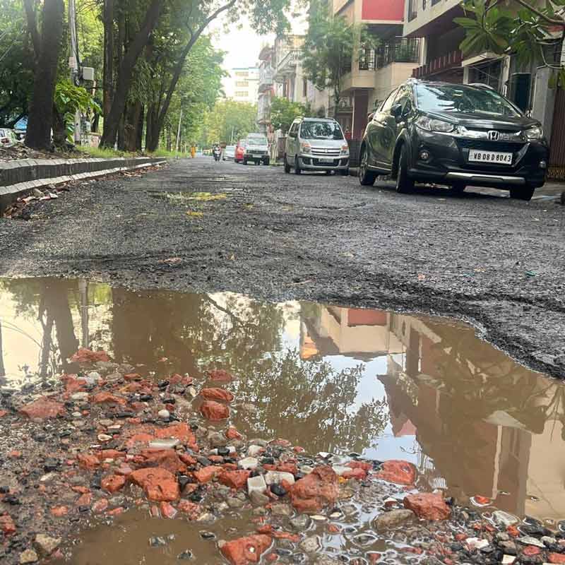 সল্টলেকের জিডি ব্লকের রাস্তা।