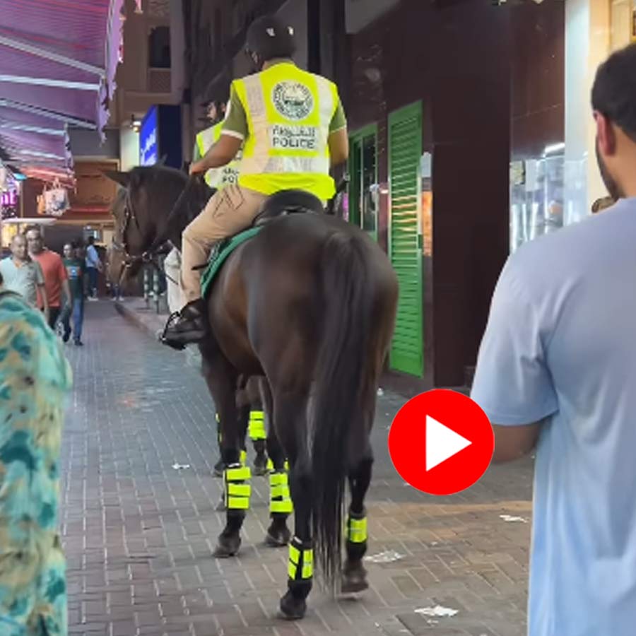 Indian Woman Sharing Video Of Dubai Police Patrolling On Horse Goes Viral dgtl