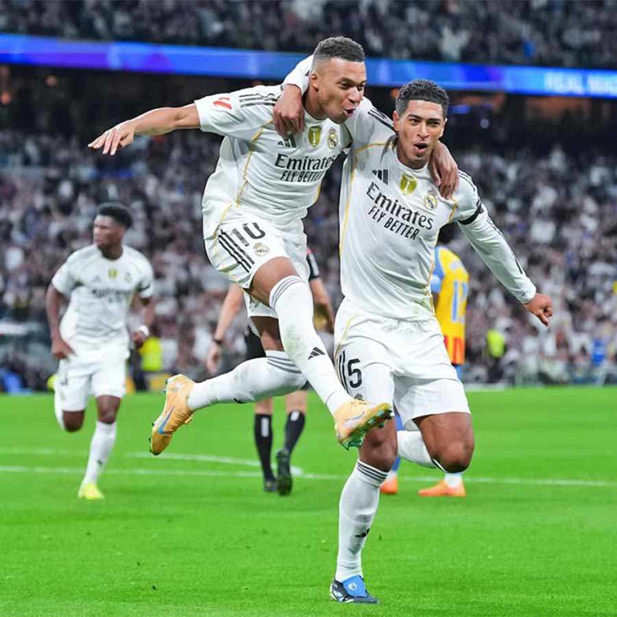 Kylian Mbappe surpassed Cristiano Ronaldo after he scored for Real Madrid in their victory against Valencia in La Liga