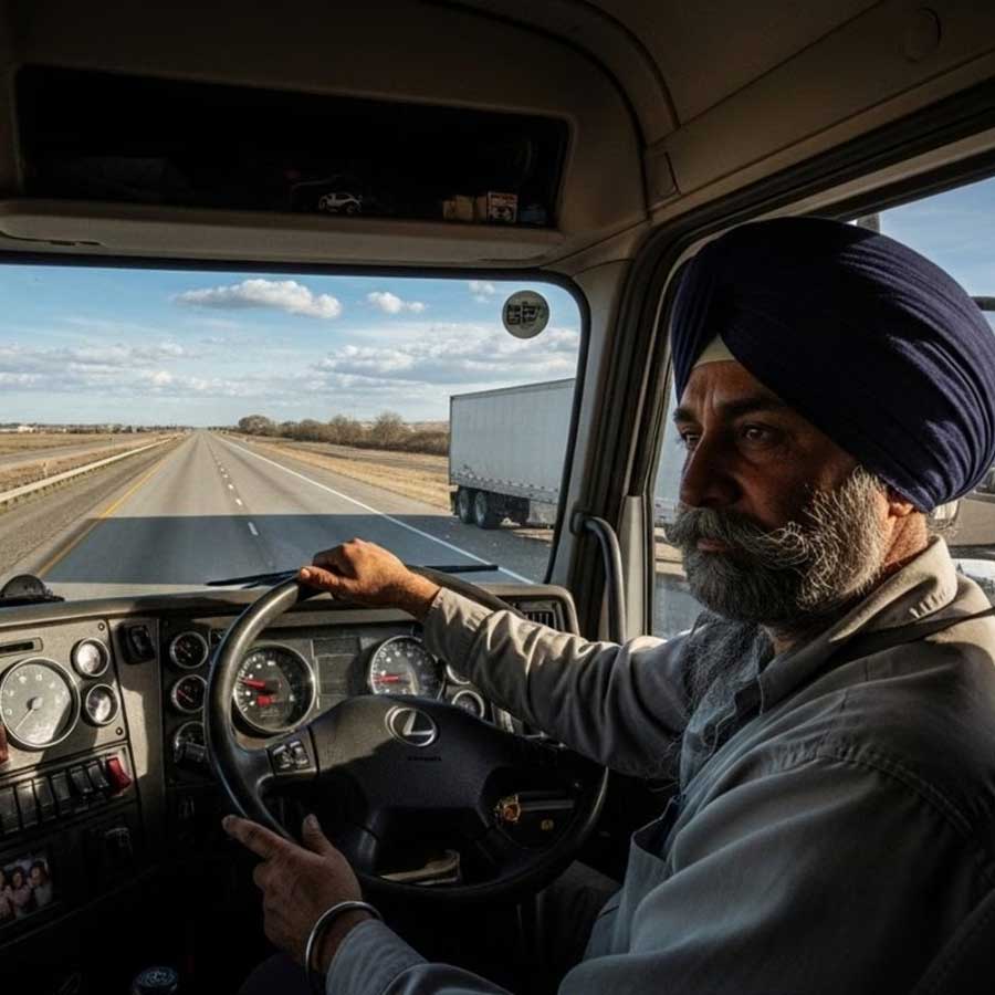 আমেরিকার পরিবহণ দফতরের সিদ্ধান্তে বিপাকে ভারতের ট্রাকচালকেরা।