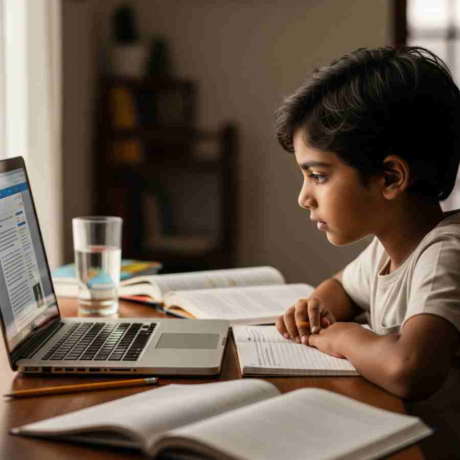 হোমওয়ার্ক করতেও ডিজিটাল প্রযুক্তির সাহায্য নিচ্ছে অনেক খুদেই।