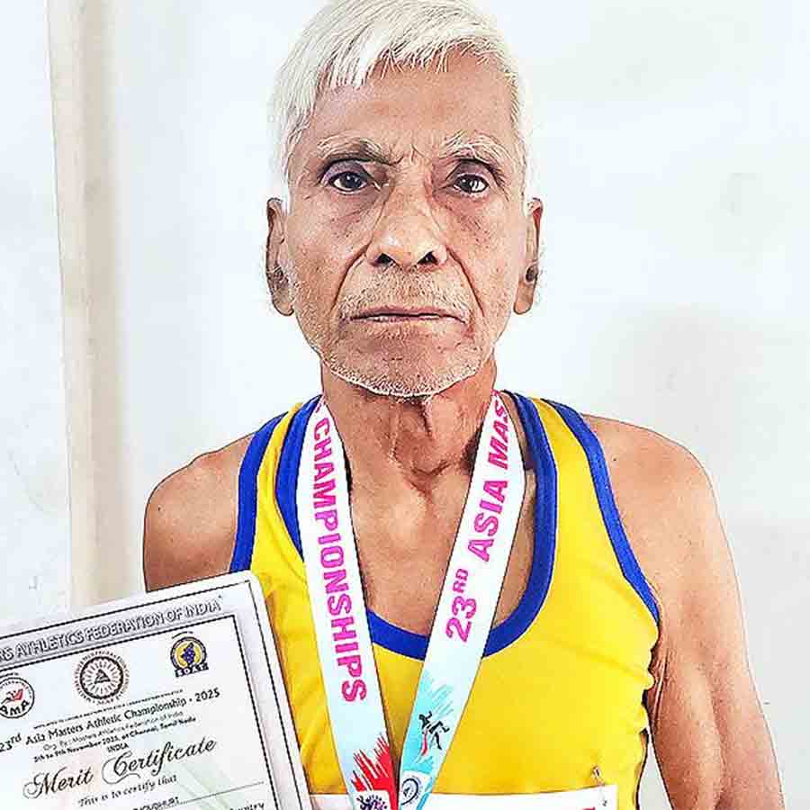 ব্রোঞ্জজয়ী নকুলচন্দ্র চৌধুরী।