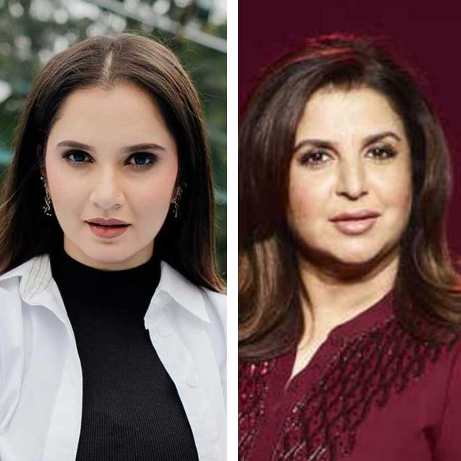 (বাঁ দিকে) সানিয়া মির্জা (ডান দিকে) ফরাহ খান।