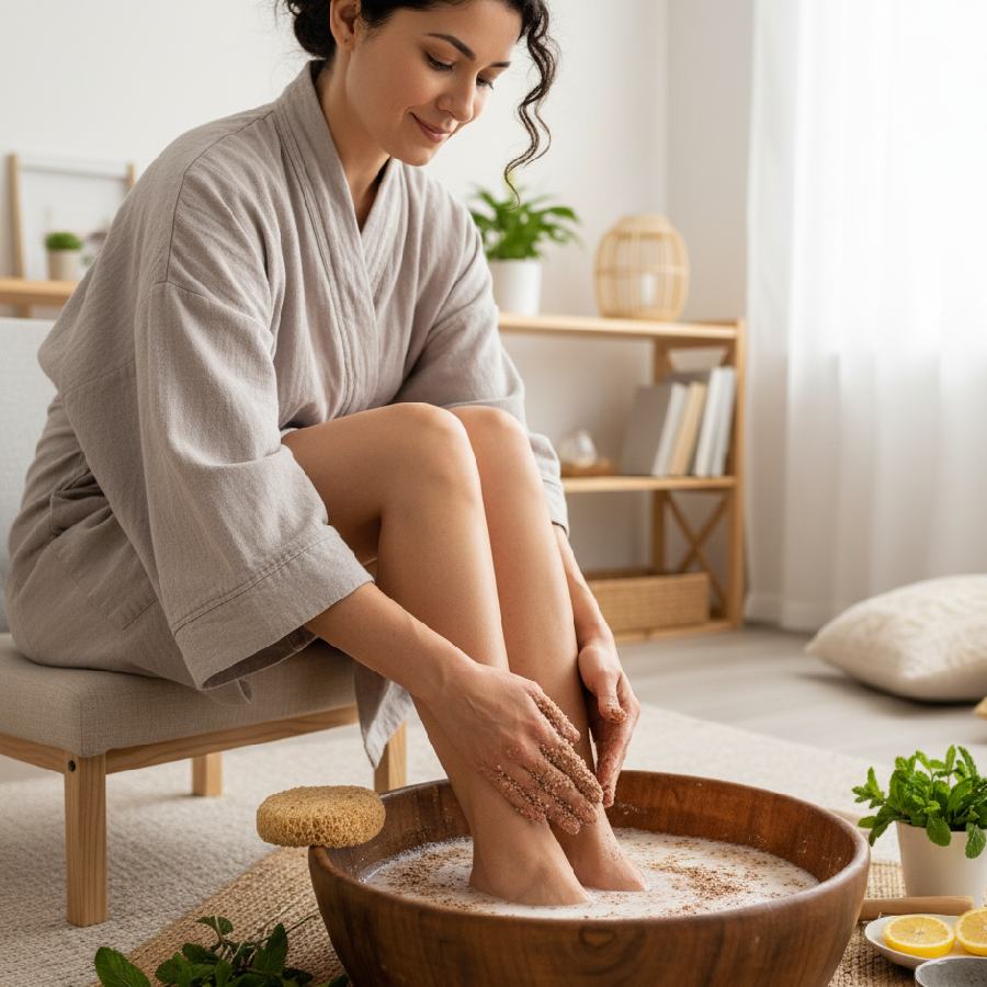 হাত-পায়ের যত্ন নিতে ঘরেই বানান স্ক্রাব।