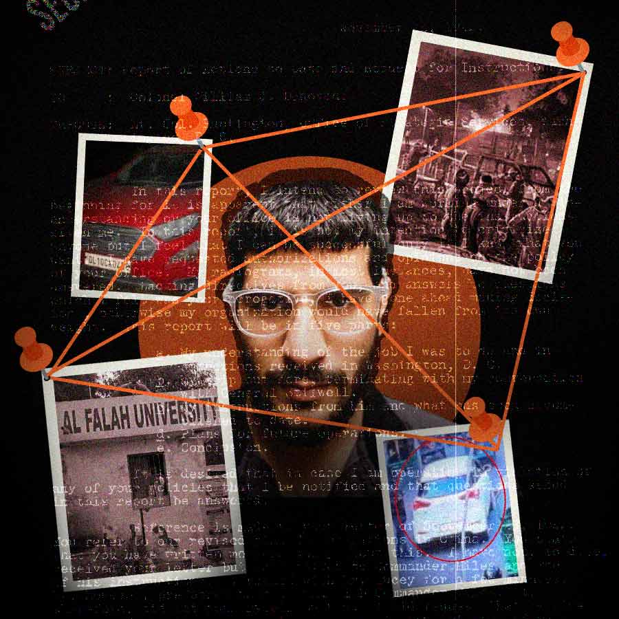 চিকিৎসক উমর এবং মুজ়াম্মিলের ডায়েরি থেকে সাঙ্কেতিক শব্দ উদ্ধার। গ্রাফিক: আনন্দবাজার ডট কম।